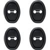 lasuroa 4pz Copri-Serrature in Silicone per Auto, Protezione Universale Serratura Protezione Riduzione del Rumore e L'assorbimento degli Urti Adatta alla Maggior Parte di Auto SUV e Camion (Nero)