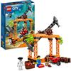 LEGO City Stuntz Sfida Acrobatica Attacco dello Squalo, Moto Giocattolo con Minifigure, Giochi per Bambini dai 5 Anni in su, Idea Regalo 60342