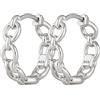 NKlaus coppia di orecchini creoli in argento 925 Ø20mm a cerniera catena creoli donna 3836