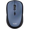 Trust Mouse Trust Yvi+ Silent Ottico Wireless Usb 2.4GHz Ambidestro 1600dpi 4 tasti Nero/Blu [25514]