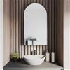 Parama Specchio led retroilluminato 50x100cm con cornice nero opaco luce calda, neutra, fredda e anti-appannamento | Tarf