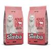 SIMBA 2x20kg Simba Adult Croccantini con Manzo - Alimento Completo Gatti Adulti