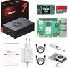 iRasptek Starter Kit For Raspberry Pi 5 16GB RAM- Edizione OS-Bookworm da 128GB preinstallata(case in alluminio)
