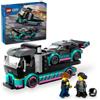 LEGO Set da gioco per auto da corsa e camion, con rampa di carico regolabile e giocattolo per auto da corsa, regalo divertente per bambini dai 6 anni in su, 60406