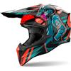AIROH Casco Cross AIROH WRAAAP CYBER - (Orange Gloss)
