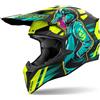 AIROH Casco Cross AIROH WRAAAP CYBER - (Yellow Matt)