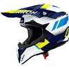 AIROH Casco Cross AIROH WRAAAP VISION - (Yellow/Blue Gloss)