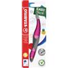 STABILO - Penna Roller Ergonomica - EASYoriginal | per Mancini, Rosa, Cartuccia Blu inclusa