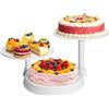 Uten Alzatina per Dolci, Alzata per Torte a 3 Piani, Supporto Torte a Piani Resistente e Riutilizzabile per Festa Matrimonio Compleanno, Color Bianco