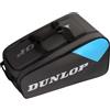 Dunlop Sports Dunlop FX Team Padel Bag - Borsa termica con 2 scomparti, 70 L - Nero/Metallo cannone/Ciano - Design zaino leggero