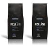 Pellini Decaffè Caffè Decaffeinato in Grani - Miscela Decaffeinata Aromatica, con Note di Frutta Secca, Tostatura Lenta per un Espresso Italiano Autentico e Cremoso, 200g (Confezione da 2)