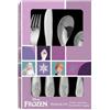 p:os Frozen Set di Posate per Bambini 4 Pezzi in Acciaio Inox - Coltello, Forchetta e Cucchiai con Motivo Inciso di Elsa, Anna e Olaf, Lavabili in Lavastoviglie