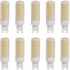 HUAMu Lampadina LED G9, 10 W, equivalente a 100 W, lampadina alogena 1000 lm, luce bianca caldo 3000 K, 95 chip LED, angolo di diffusione 360°, AC 220-240 V, non dimmerabile, risparmio energetico