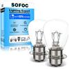 SOFOC P15D-25-1 Lampadina H6M 1 Perno 6V 25W Bianco Caldo RP30 Moto Scooter Fari Anabbaglianti Abbaglianti 800+lm Lampada Anteriore Motociclo 2Pcs
