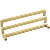 Goldenwarm 5 Pezzi Maniglie Cassetti Maniglie Ottone Maniglie Oro Maniglie per Mobili da Cucina-LSJ12GD256 Maniglie Porte Interne Maniglie Armadio Mcciaio Inox Maniglia Doccia Distanza dei Fori 256mm