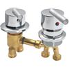 HEHUANG 2/3 Vie Miscelatore Per Vasca in Ottone Massiccio,deviatore Per Doccia Acqua Calda e Fredda,interasse Fori 10cm/12,5cm (2 Way,10cm)