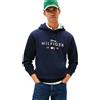 Tommy Hilfiger Felpa con Cappuccio da Uomo Brand Love Big Hilfiger MW0MW41427, Blu, XS, Blu (Cielo del Deserto), XS