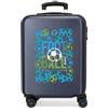 Roll Road Gol Valigia per bambini Rigida Chiusura a combinazione laterale 4 ruote Bagagli a Mano è realizzato in ABS, un materiale rigido e leggero., blu, Taglia unica, Valigia