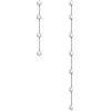 Swarovski Orecchini pendenti Constella, Design asimmetrico, Bianchi, Placcato rodio