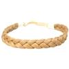 BOBIYA 3 fili sintetici treccine fascia classic chunky largo intrecciato trecce elastico stretch hairpiece per la ragazza delle donne accessorio di bellezza, 55g (blonde di miele)