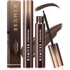 KIMUSE Tinta Sopracciglia in Gel, Colore Intenso, Volume e Fissaggio | Impermeabile e Anti-Transfer, Resiste a Sudore e Pioggia; Applicatore Angolato per un Risultato Naturale, per Uomo e Donna