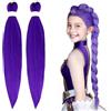 OMIGA Parrucca da Cacciatore di Demoni per Cosplay Anime 2 Pezzi Parrucca Lunga con Treccia Viola Rumi Extension Intrecciati per Creare Vari Stili Creativi Halloween Costume Cosplay