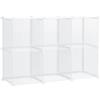 HOMCOM Mobile Scarpiera Modulare Salvaspazio, 6 Cubi in Plastica PP, 94.5x32x162 cm, Trasparente|Aosom