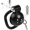 Future of your pleasure Sensual Fops Gabbia di Castità Piatta per Uomo in ABS - Small Chastity Cage con Chiusura Laterale, 5 Anelli (38-52mm) e Guinzaglio da 110cm per Bondage BDSM, Stretching Estremo e Controllo Totale N55