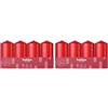 Bolsius - Set di 8 candele a colonna lisce rosse - 100 x 48 mm - Candele decorative - A lunga durata - Non profumate - Con cera vegetale naturale - Senza olio di palma