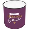 GRUSS & CO Candela in tazza con motivo nonna | Portacandele stampato, in porcellana, altezza 8,8 cm, diametro 8,4 cm | regalo, articolo decorativo | 74765