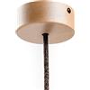 creative cables Kit rosone per lampadario da soffitto linea Mini (legno, Ø 88 mm, 1 foro centrale) - Fissaggio per lampadari e sospensioni singole - Design artigianale e made in Italy