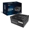 ASUS Pro WS 2200W Platinum, Alimentatore Modulare per PC, 2200W di Potenza, PCIe 5.1, Standard ATX 3.1, 80 PLUS Platinum, Ventola con Doppio Cuscinetto a Sfera, Nero, ASUS-PRO-WS-2200P