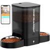 HoneyGuaridan 3.5L Distributore Cibo Gatti Doppia con 2.4G/5G WiFi, Timer