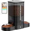 HoneyGuaridan 5L Distributore Automatico Cibo Gatti Doppia con 2.4G/5G WiFi