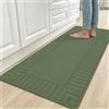 BEQHAUSE Tappeti da cucina lavabili tappetini da cucina antiscivolo tappetini da cucina assorbenti runner da cucina con retro antiscivolo TPR 60 x 152 cm verde