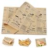 Qzakce Carta da Imballaggio Alimentare 100 Fogli Carta Oleata per Alimenti Resistente All'acqua e All'olio Fodere per Cestini Alimentari per Panini, Patatine Fritte, Hamburger, Formaggio, Torte 28×38cm