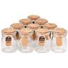 BENECREAT 10 Pack Bottiglie in vetro con tappo in sughero con corda di canapa e etichetta in cartone Pratica bottiglia e vetro portatile per conservazione di biglie dolci al cioccolato Note