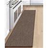 LEKEEPGO Tappeto Cucina Antiscivolo Lavabile 60x200cm, Passatoia Cucina, Tappeti Cucina Lavabile Antiscivolo, Assorbente Tappetino Cucina, Tappeto per Cucina, Corridoio, Lavanderia, Ufficio, Marrone