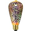 TIANFAN Lampadina Edison 3D Fuochi D'artificio Led 4W 220-240V E27 Lampadina Decorativa Speciale (ST64)