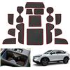 GAFAT Compatibile con Honda HR-V 2022-2026 2027 Tappetini Antiscivolo, Accessori HRV Tappetino in Gomma per Console Centrale, Portabevande, Cucitura de Porta (Rosso)
