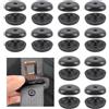 ISSANG 12 paia di tappi per cinture di sicurezza, in plastica, resistenti e durevoli, per cinture di sicurezza dell'auto, colore nero