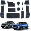 ECOZEN per Peugeot 2008/e-2008 P24 2020-2025, tappetino in gomma, tappetino antiscivolo per console centrale, portabicchieri, cassetto portaoggetti, giunzioni delle porte, antiscivolo/protezione