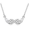 LONAGO Collana in argento con ciondolo a forma di ali d'angelo per donna
