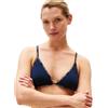 Tommy Hilfiger Donna Reggiseno a Bralette Triangle con Logo, Blu (Dark Night Navy), L