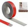 ZTVOWTO 400cm×5cm Striscia di soglia strisce di transizione del pavimento striscia divisoria autoadesiva per porta del pavimento striscia di rivestimento del bordo del pavimento(Grigio)