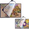 Tektalk Tavola puzzle con copertura antipolvere per risparmiare puzzle, superficie antiscivolo (kaki/grigio, fino a 1000 pezzi)