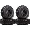 KEEDA 110 mm Pneumatico 1.9 Pollici Cerchio Ruota In Plastica Per 1/10 RC Rock Crawler Auto Axial SCX10 RC4WD D90 D110 CC01 TF2 Parti (nero)