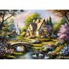 DKijoys Beautiful Cottage Jigsaw Puzzle da 1000 pezzi per adulti Quaint Church Puzzle per adulti 1000 puzzle idee regalo