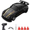 WDKXCN RC Drift Car, 1:64 Mini Macchina Telecomandata Drift con Faro LED, 4WD Drift Car con Sterzo Proporzionale, Macchinina Telecomandata Drift, Macchina da Drift per Adulti, Nero