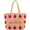 SUNDEK TERRA BORSA IN PAPER STRAW CON LOGO RICAMATO Mare